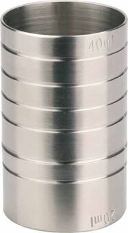 Profesjonalna miarka barowa (Jigger),cylindryczna, stalowa 20/40ml DE-00639 