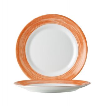 Talerz płytki pomarańczowy z hartowanego szkła 23,5 cm 49120