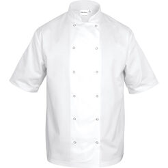 Bluza kucharska biała krótki rękaw M unisex